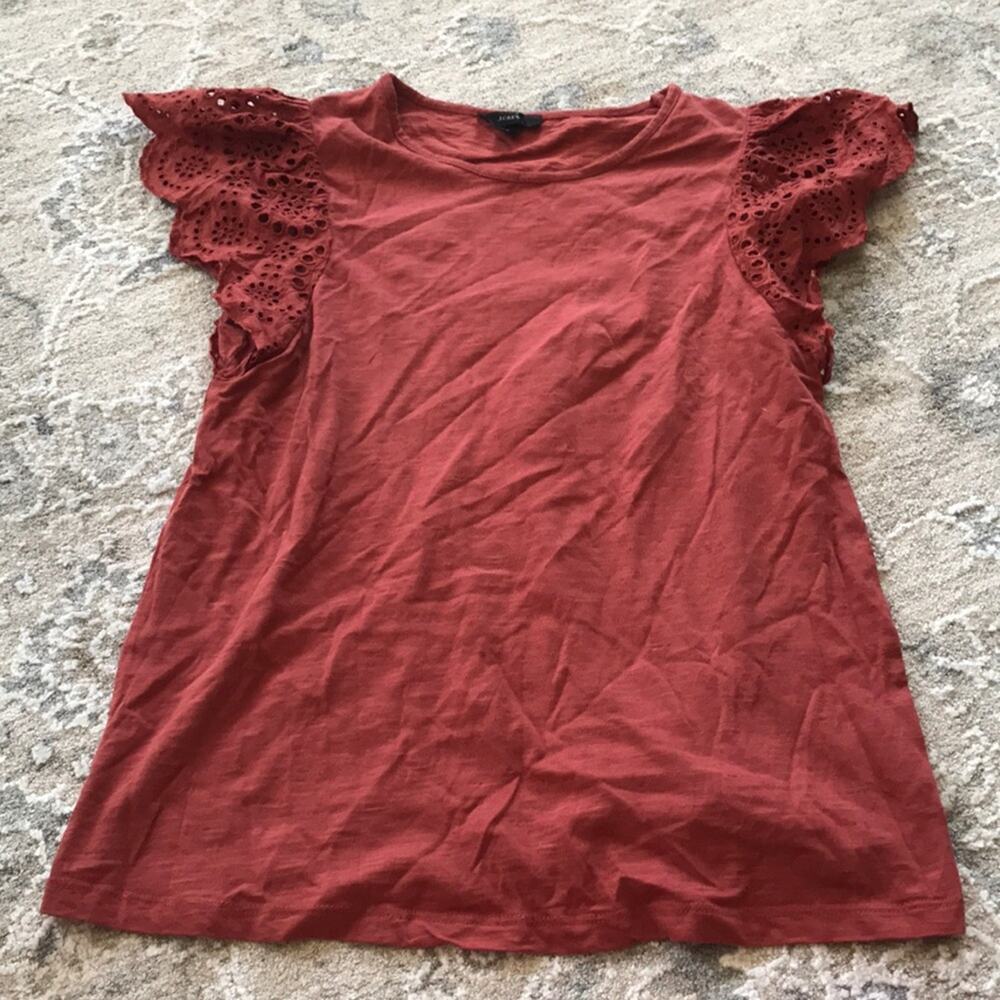 J.Crew Lace Sleeve Blouse